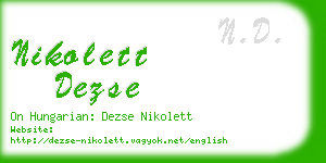 nikolett dezse business card